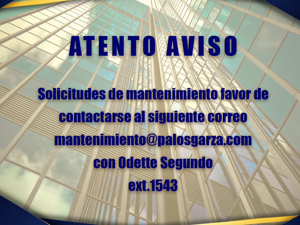 Aviso -solicitudes de Mantenimiento